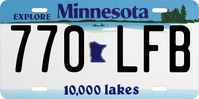 MN license plate 770LFB