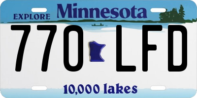 MN license plate 770LFD