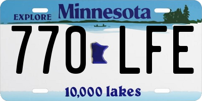 MN license plate 770LFE