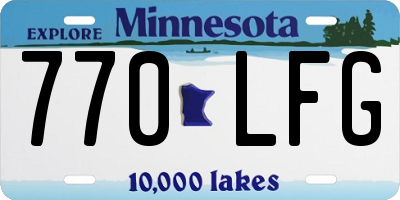 MN license plate 770LFG