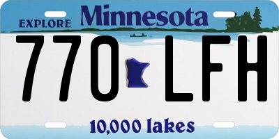 MN license plate 770LFH