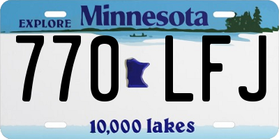 MN license plate 770LFJ