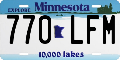 MN license plate 770LFM