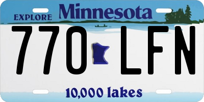 MN license plate 770LFN