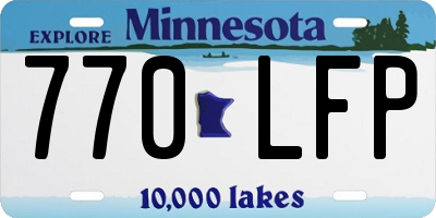 MN license plate 770LFP