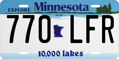 MN license plate 770LFR