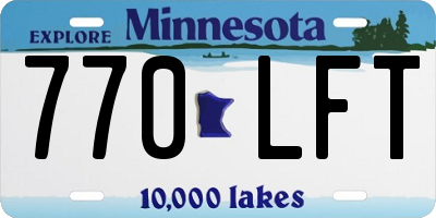 MN license plate 770LFT