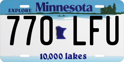 MN license plate 770LFU