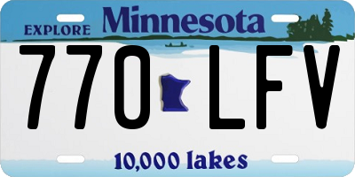 MN license plate 770LFV