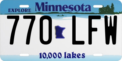 MN license plate 770LFW