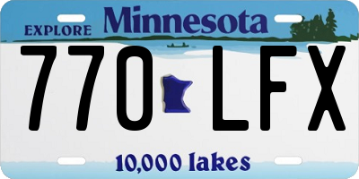 MN license plate 770LFX