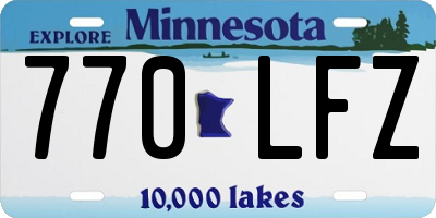 MN license plate 770LFZ