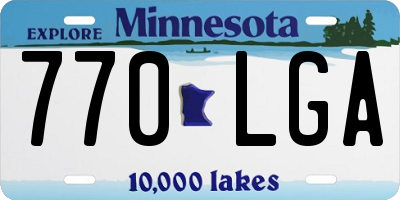 MN license plate 770LGA