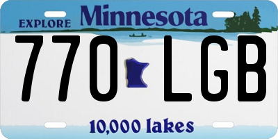 MN license plate 770LGB