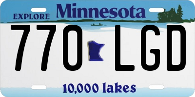MN license plate 770LGD
