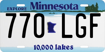 MN license plate 770LGF