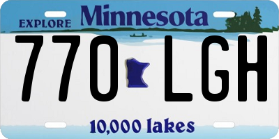 MN license plate 770LGH