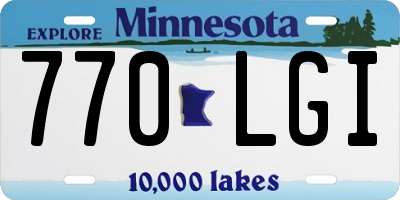 MN license plate 770LGI