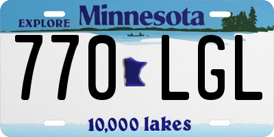MN license plate 770LGL