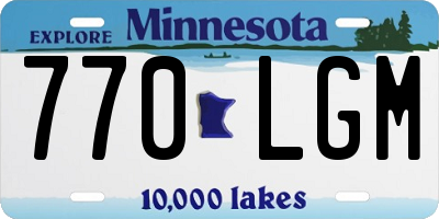MN license plate 770LGM