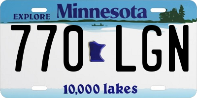 MN license plate 770LGN