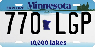 MN license plate 770LGP
