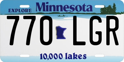 MN license plate 770LGR