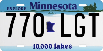MN license plate 770LGT