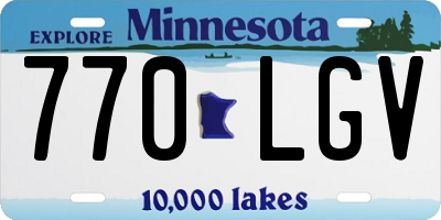 MN license plate 770LGV
