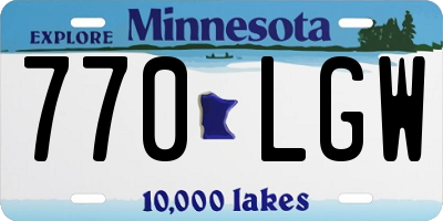 MN license plate 770LGW