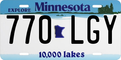 MN license plate 770LGY
