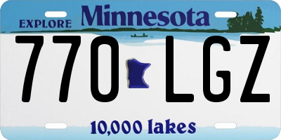 MN license plate 770LGZ