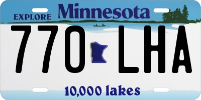 MN license plate 770LHA