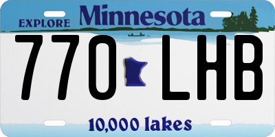MN license plate 770LHB