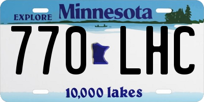 MN license plate 770LHC