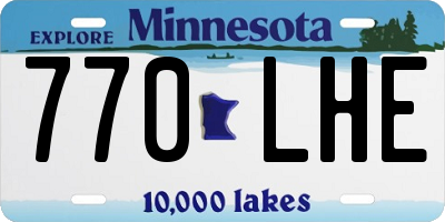 MN license plate 770LHE