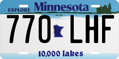 MN license plate 770LHF