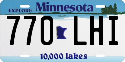 MN license plate 770LHI
