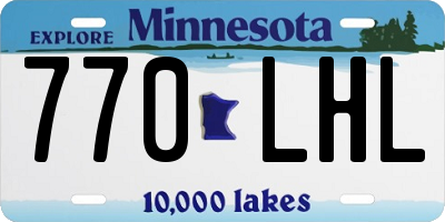 MN license plate 770LHL