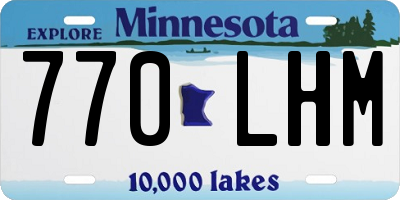 MN license plate 770LHM