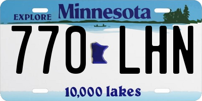 MN license plate 770LHN