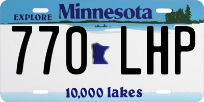 MN license plate 770LHP