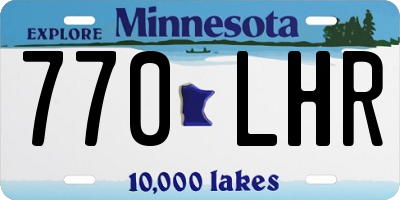 MN license plate 770LHR