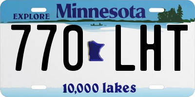 MN license plate 770LHT