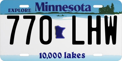 MN license plate 770LHW