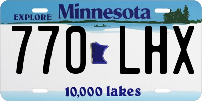 MN license plate 770LHX