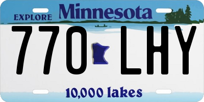 MN license plate 770LHY