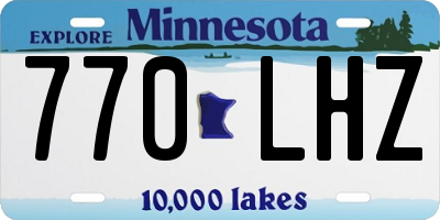 MN license plate 770LHZ
