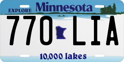 MN license plate 770LIA