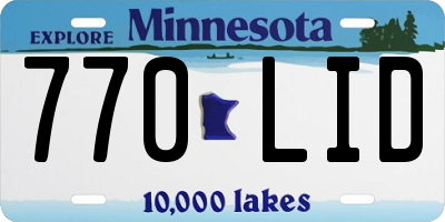 MN license plate 770LID